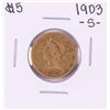 Image 1 : 1903-S $5 Liberty Head Half Eagle Gold Coin