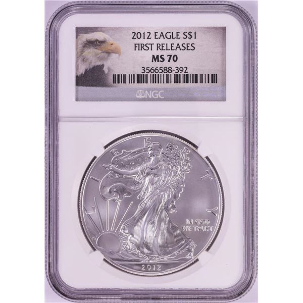 2012 $1 American Silver Eagle Coin NGC MS70 First Releases