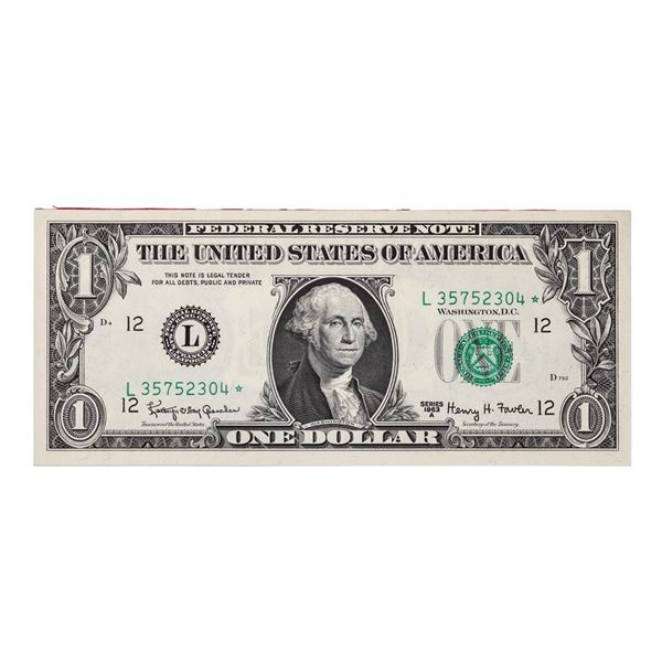 Lot of (18) Consecutive 1963A $1 Federal Reserve Star Notes San Francisco