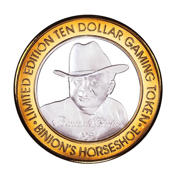 .999 Silver Binion's Horseshoe Las Vegas, NV $10 Casino Limited Edition Gaming Token