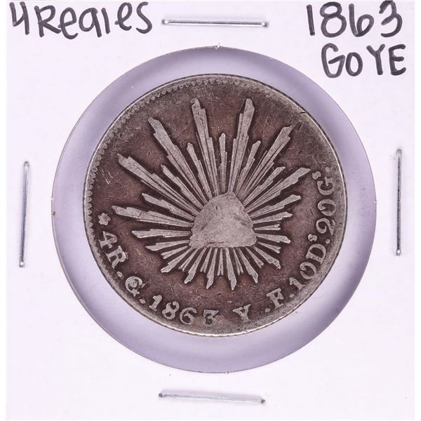 1863 GoYE Mexico 4 Reales Silver Coin