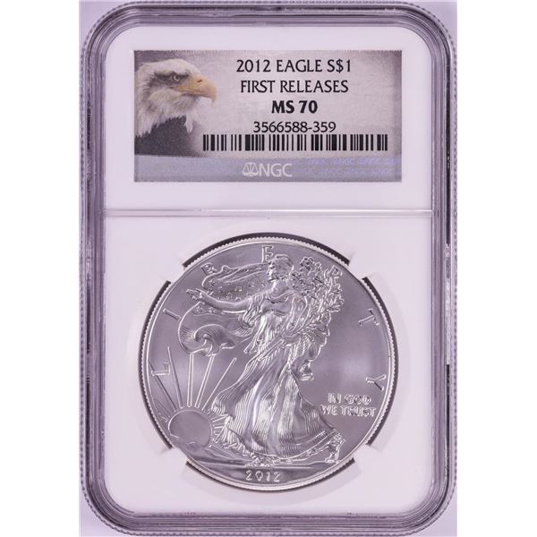 2012 $1 American Silver Eagle Coin NGC MS70 First Releases