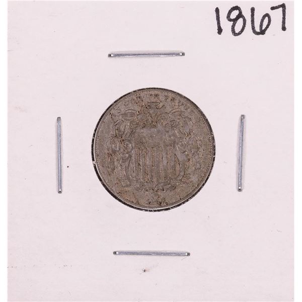 1867 No Rays Shield Nickel Coin