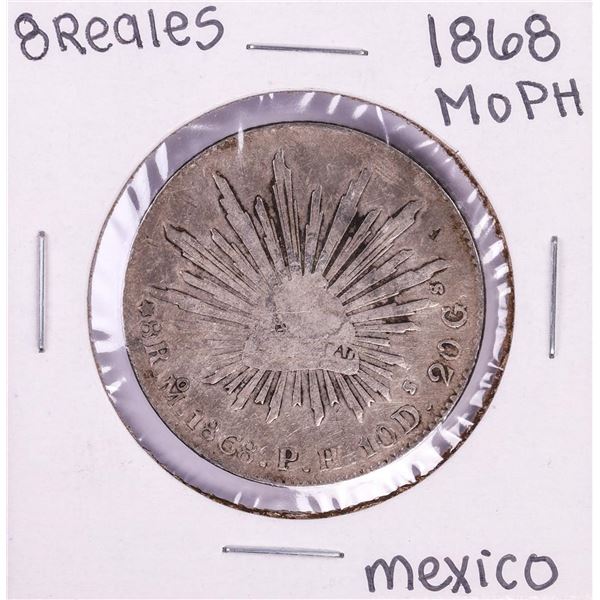 1868 Mo PH Mexico 8 Reales Silver Coin