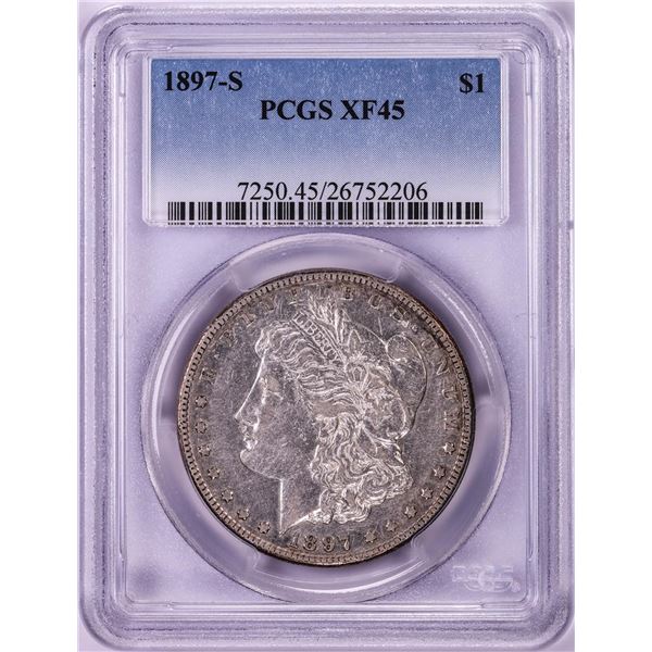 1897-S $1 Morgan Silver Dollar Coin PCGS XF45