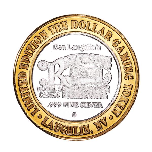 .999 Silver Riverside Resort Hotel & Casino $10 Casino Limited Edition Gaming Token