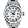 Image 2 : Rolex Ladies Stainless Steel White Diamond Oyster Band Datejust