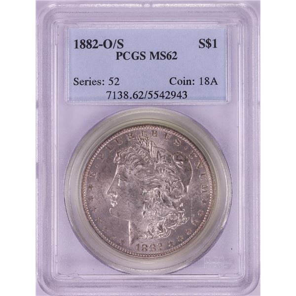 1882-O/S $1 Morgan Silver Dollar Coin PCGS MS62