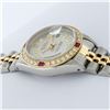Image 5 : Rolex Ladies Two Tone Silver Diamond & Ruby Oyster Perpetual Datejust Wristwatch