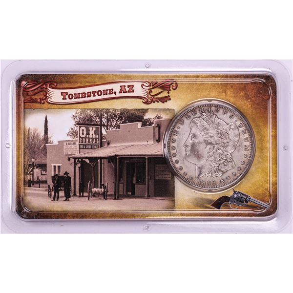 1896 $1 Morgan Silver Dollar Coin Tombstone Arizona Tribute to the Wild West
