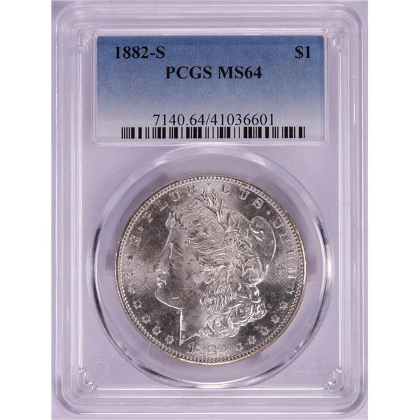 1882-S $1 Morgan Silver Dollar Coin PCGS MS64