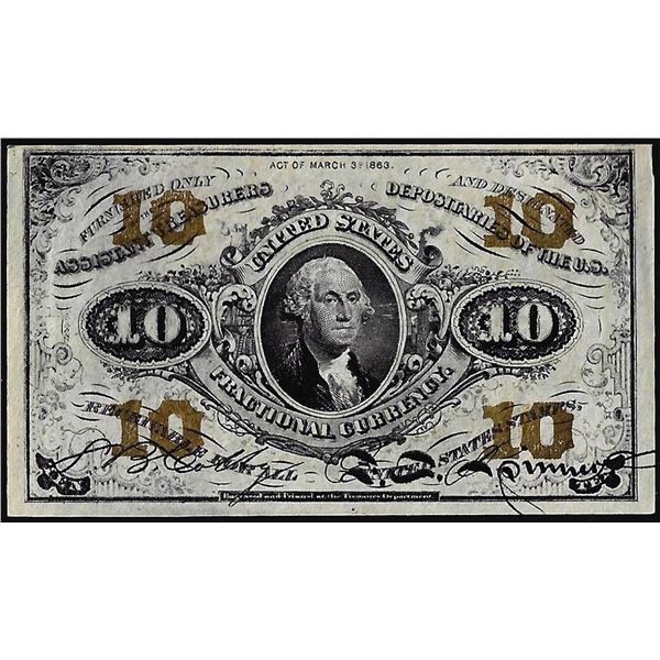 March 3, 1863 Third Issue Ten Cents Fractional Currency Note