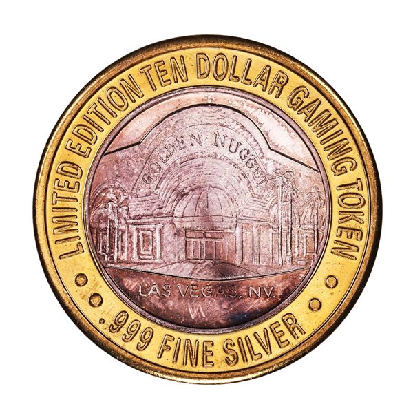 .999 Silver Golden Nugget Las Vegas, Nevada $10 Casino Limited Edition Gaming Token