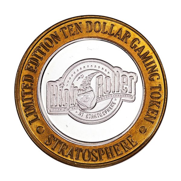 .999 Silver Stratosphere Las Vegas, Nevada $10 Casino Limited Edition Gaming Token