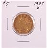 Image 1 : 1907-D $5 Liberty Head Half Eagle Gold Coin