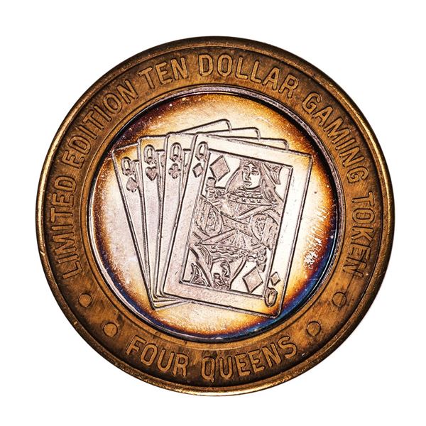 .999 Silver Four Queens Hotel & Casino  Nevada $10 Limited Edition Gaming Token