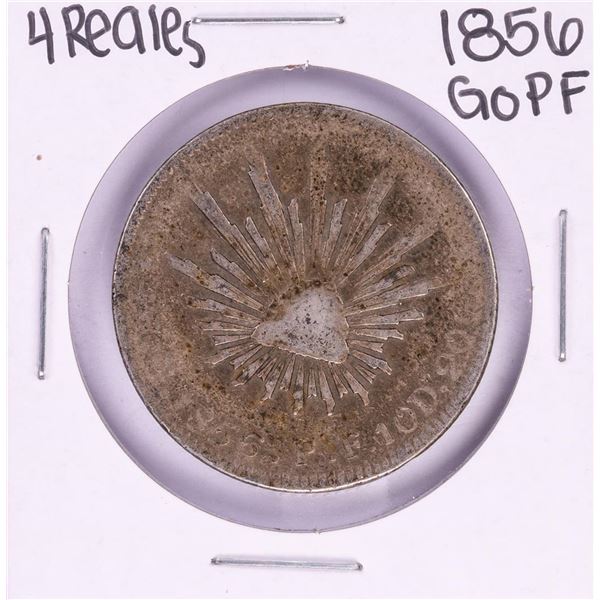1856 GoPF Mexico 4 Reales Silver Coin