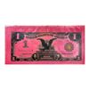 Image 1 : Steve Kaufman (1960-2010) "One Silver Dollar Certificate" Original Mixed Media on Canvas