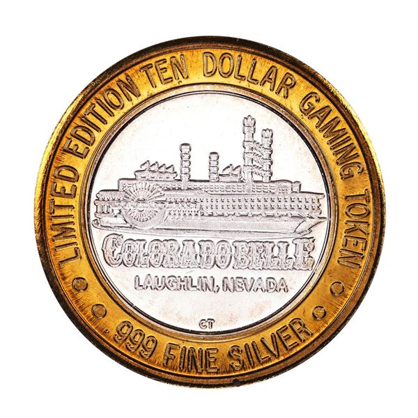 .999 Silver Colorado Belle Laughlin, Nevada $10 Casino Limited Edition Gaming Token
