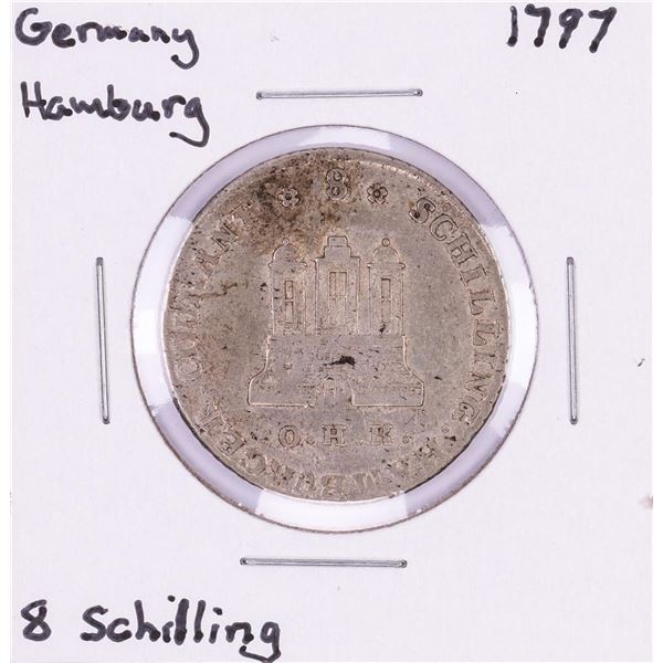 1797 Germany Hamburg 8 Schilling Silver Coin