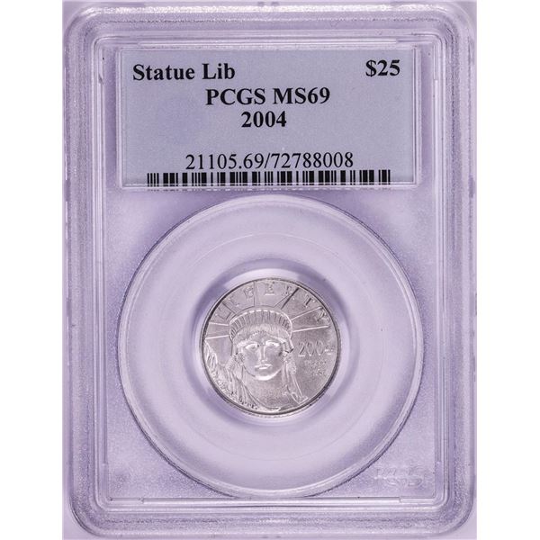 2004 $25 Platinum American Eagle Coin PCGS MS69