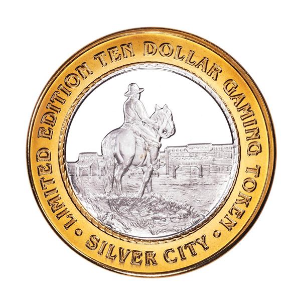 .999 Silver Silver City Las Vegas, Nevada $10 Limited Edition Gaming Token