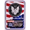 Image 2 : 2019-W $1 Proof American Silver Eagle Coin NGC PF70 Ultra Cameo Congratulations Flag