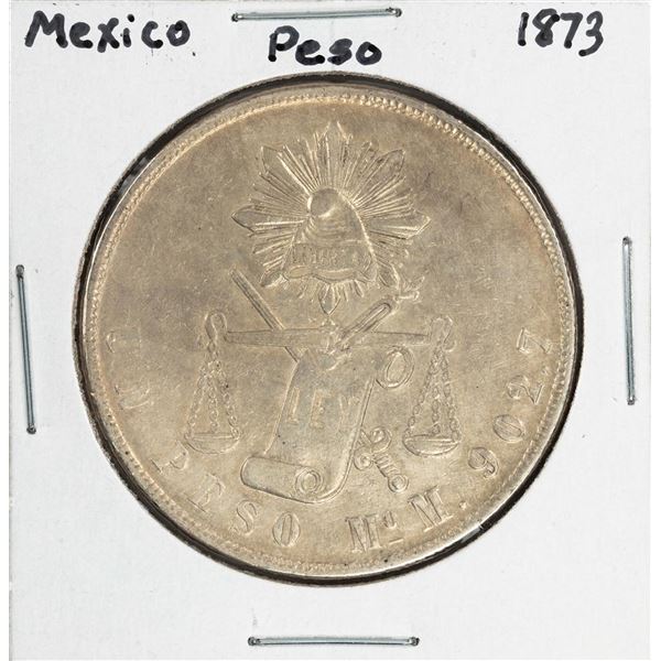 1873 Mexico Un Peso Silver Coin