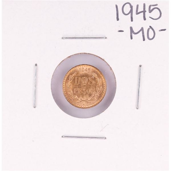 1945 Mexico Dos Pesos Gold Coin