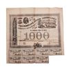 Image 1 : 1863 $1,000 Confederate Bond Obsolete Sheet B-134