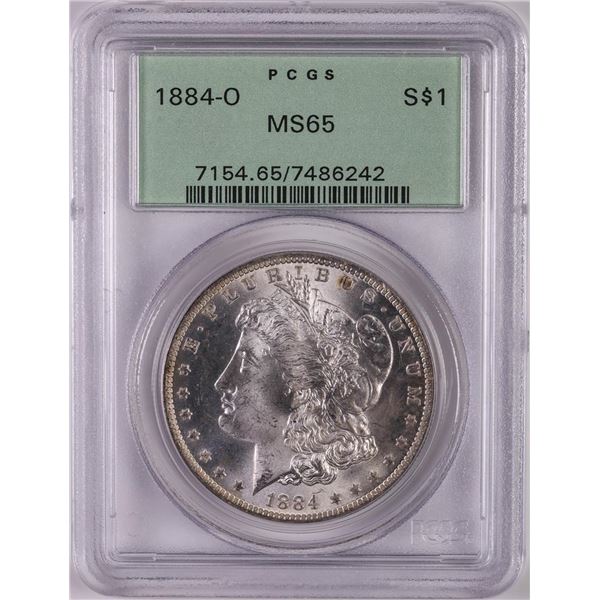1884-O $1 Morgan Silver Dollar Coin PCGS MS65 Old Green Holder