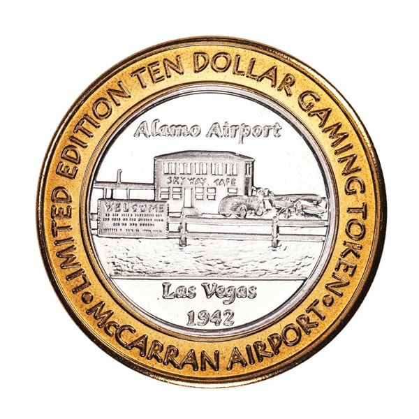 .999 Silver McCarran International Airport $10 Casino Limited Edition Gaming Token