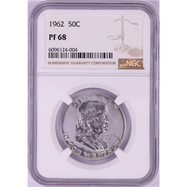 1962 Proof Franklin Half Dollar Coin NGC PF68