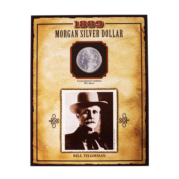 1889 $1 Morgan Silver Dollar Coin Bill Tilghman Legends of the Wild West