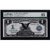 Image 1 : 1899 $1 Black Eagle Silver Certificate Note Fr.230 PMG Choice Extremely Fine 45
