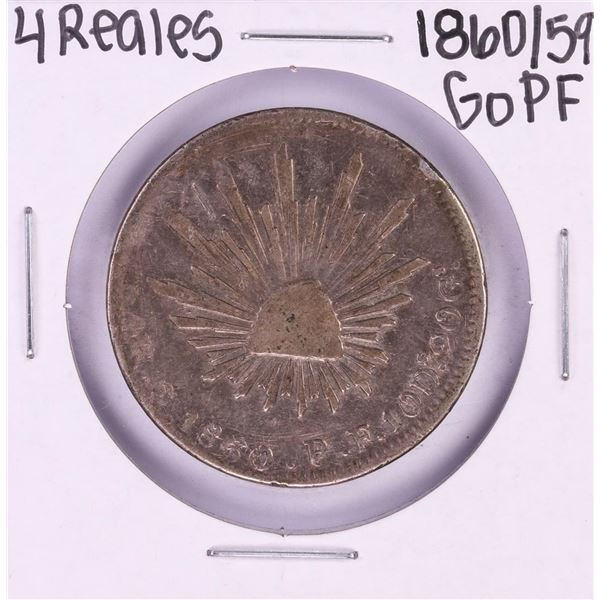 1860/59 GoPF Mexico 4 Reales Silver Coin
