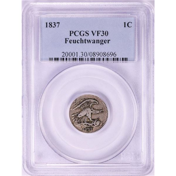 1837 Feuchtwanger One Cent Coin PCGS VF30