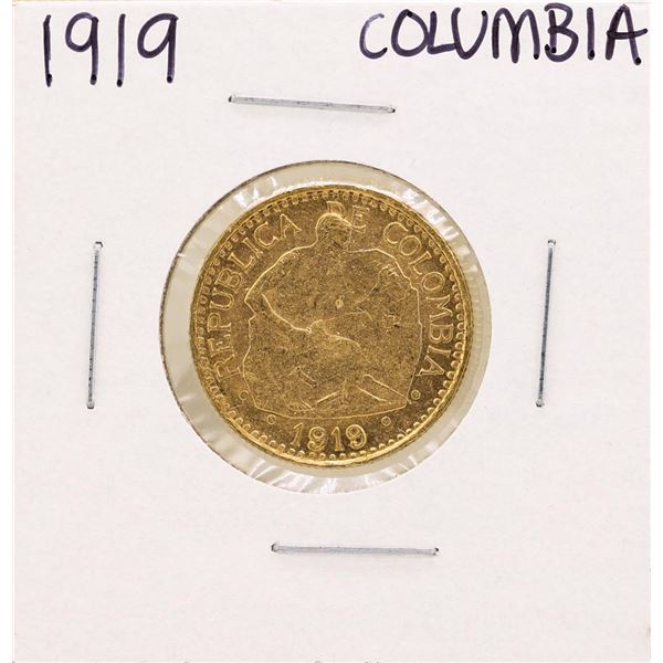 1919 Columbia 5 Pesos Gold Coin