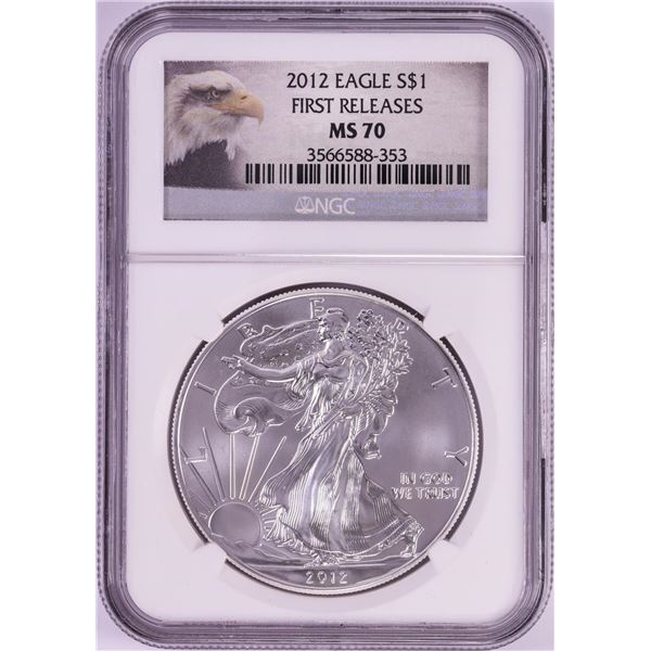 2012 $1 American Silver Eagle Coin NGC MS70 First Releases