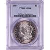 Image 1 : 1887 $1 Morgan Silver Dollar Coin PCGS MS64