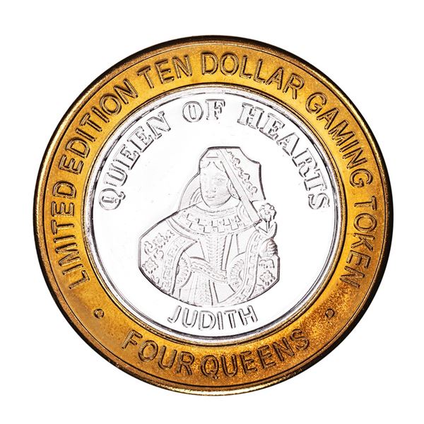 .999 Silver Four Queens Casino Hotel Las Vegas $10 Limited Edition Gaming Token