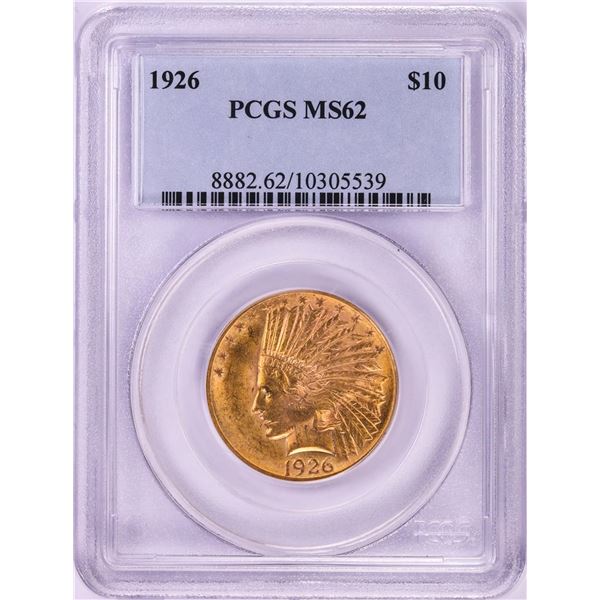 1926 $10 Indian Head Eagle Gold Coin PCGS MS62