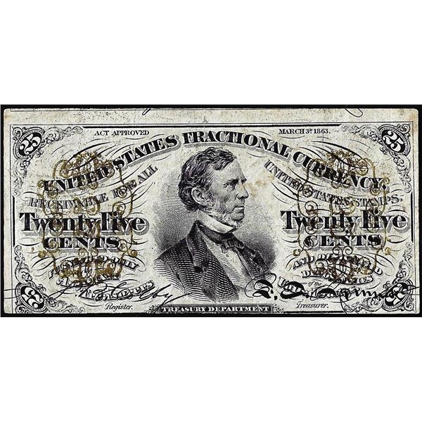 March 3, 1863 Third Issue Twenty-Five Cents Fractional Currency Note