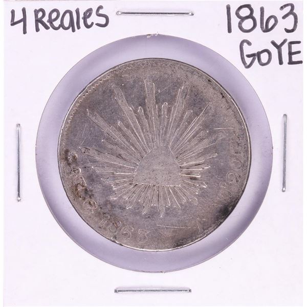 1863 GoYE Mexico 4 Reales Silver Coin