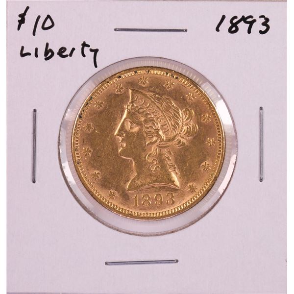 1893 $10 Liberty Head Eagle Gold Coin