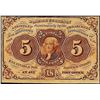 Image 1 : July 17, 1862 First Issue Five Cents Fractional Currency Note