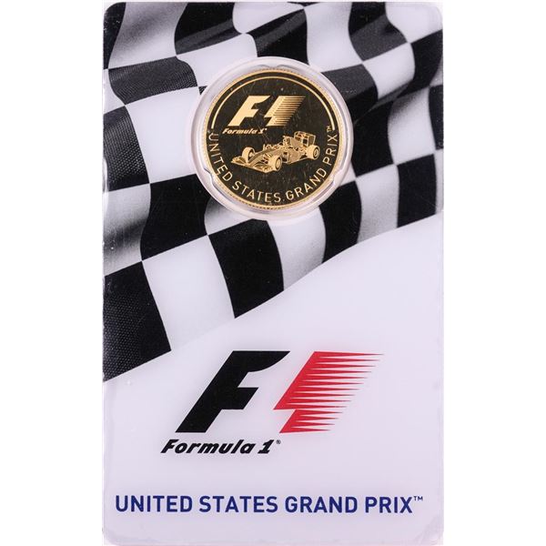 2016 $25 Proof Solomon Islands Formula One United States Grand Prix Gold Coin