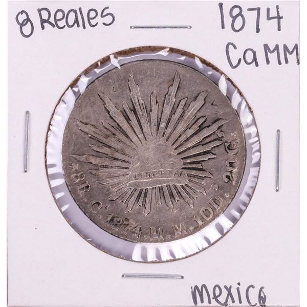 1874 Ca MM Mexico 8 Reales Silver Coin
