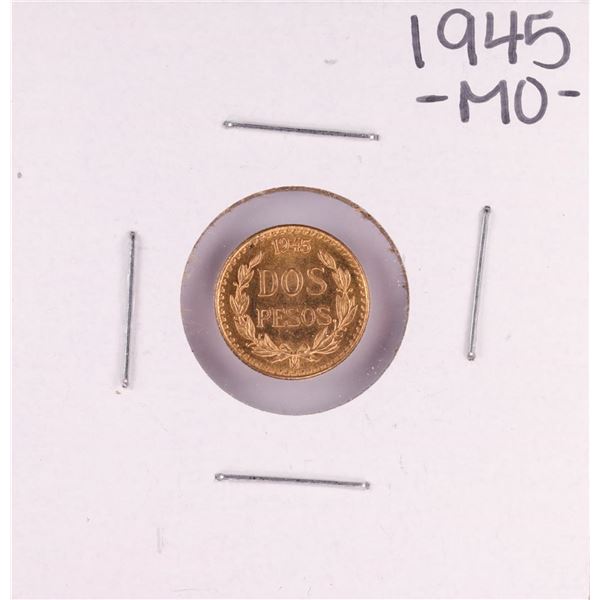 1945 Mexico Dos Pesos Gold Coin