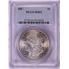 Image 1 : 1887 $1 Morgan Silver Dollar Coin PCGS MS65